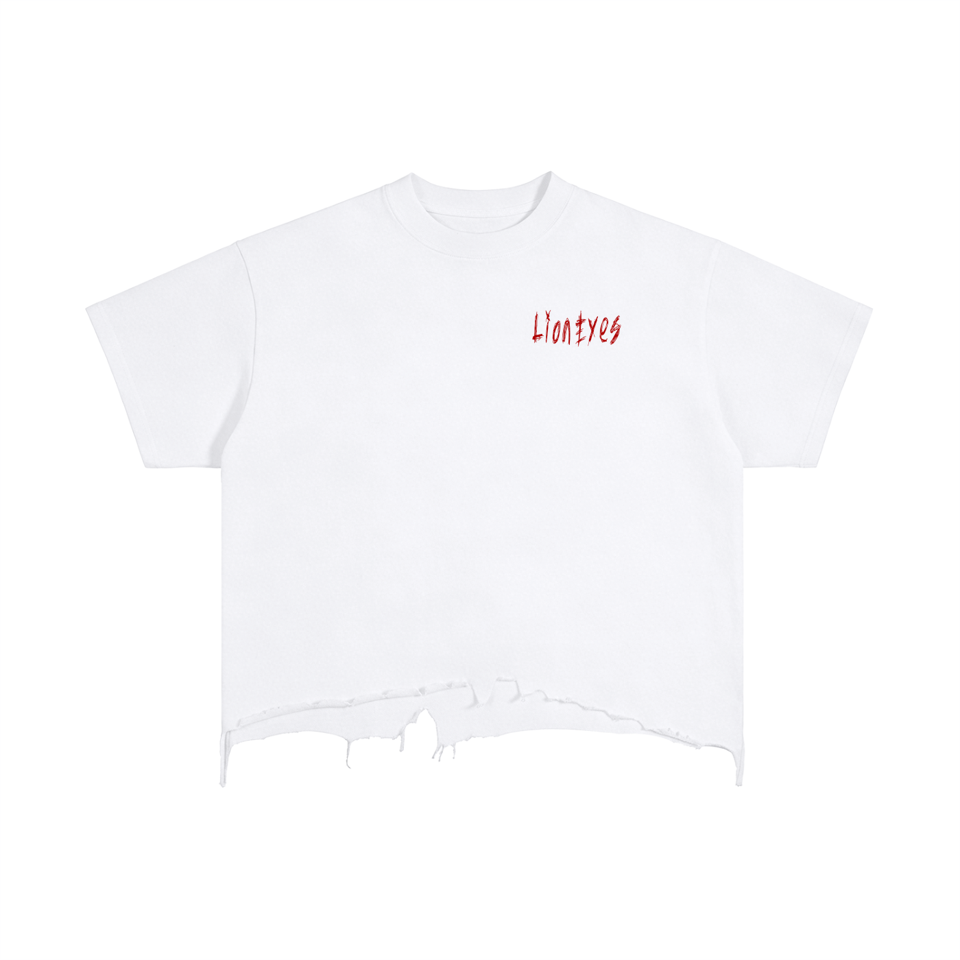 Vintage Wash Boxy Distressed Hem T-Shirt
