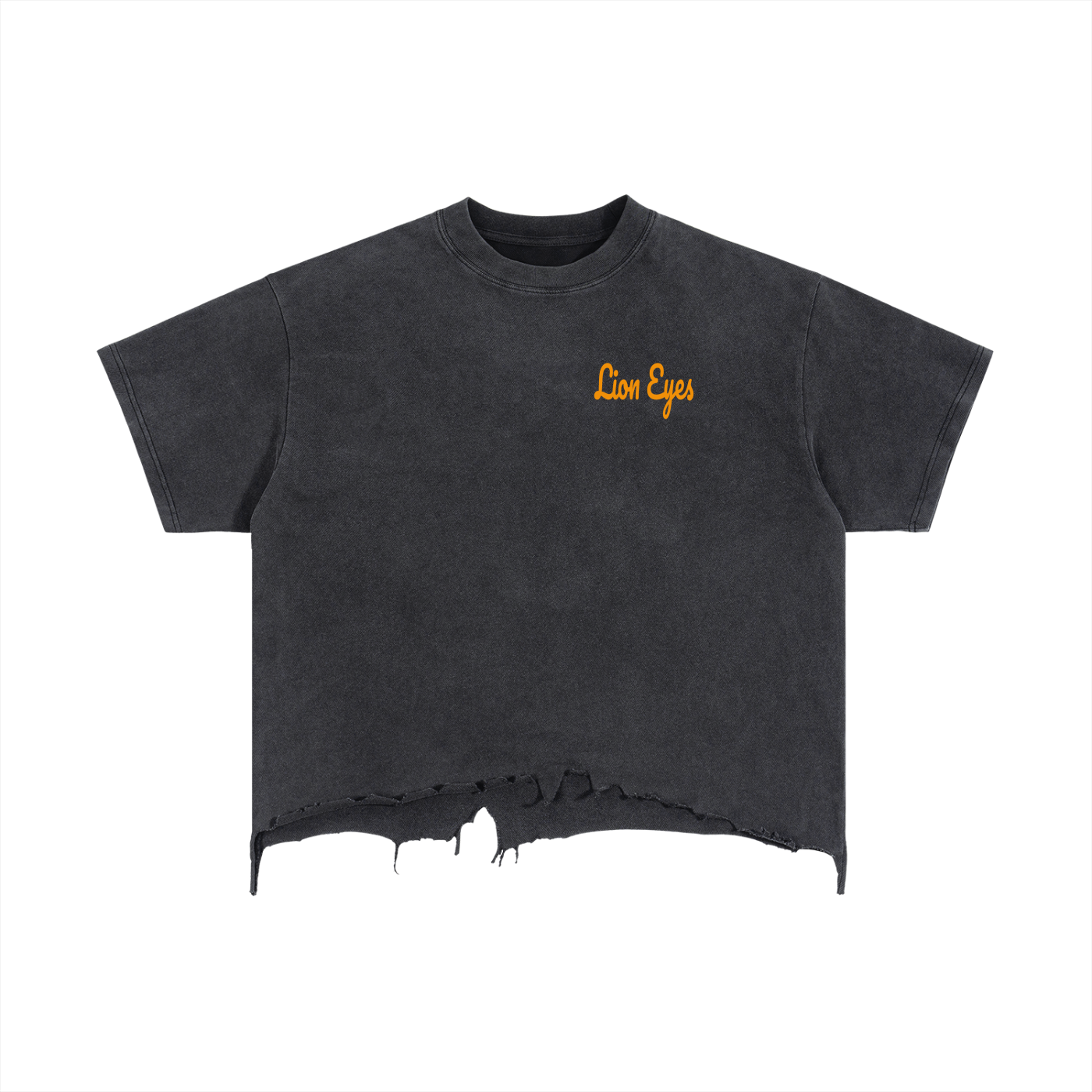 Vintage Wash Boxy Distressed Hem T-Shirt