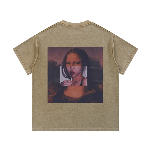 Mineral Wash Waffle Knit T-Shirt