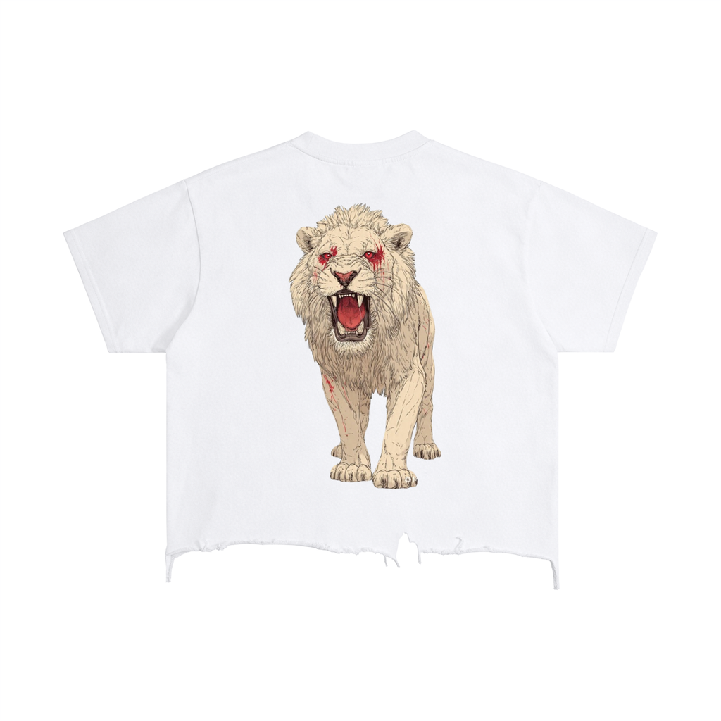 Vintage Wash Boxy Distressed Hem T-Shirt